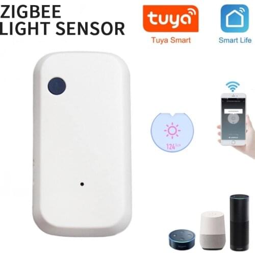 Tuya Zigbee Smart Home Light Sensor Smart WiFi Brightness Sensor Working With Smart Life App Illumination Sensor Powered By TuYa