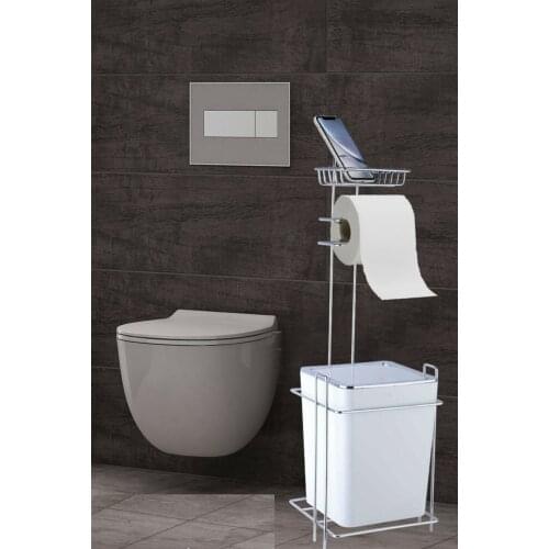 Toilet paper holder stainless steel tissue holder mobile phone bathroom paper roll Trash Bin dustbin мусорное ведро poubelle de