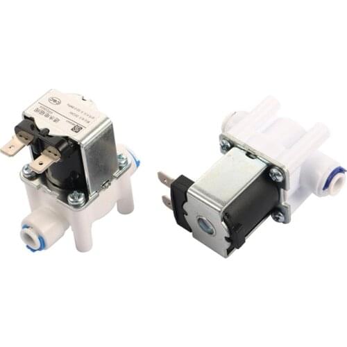 NC 1/4 " Quick Access Electromagnetic Valve DC 12V DC 24V Water Air Inlet Flow Switch Water Purifier Washing Machine Dispenser