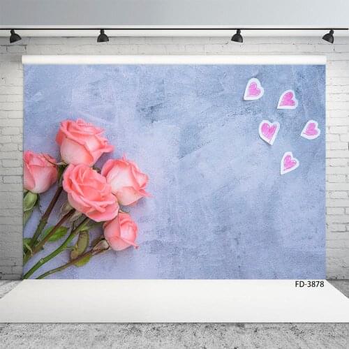 Valentine Child Baby Portrait Food Photography Vintage Flower Rose Purple Board Backdrop Photocall Photo Studio Background Props