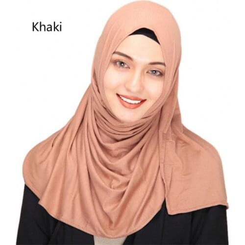 2019 women plain bubble cotton jersey scarf Head hijab wrap solid color shawls foulard femme muslim hijabs store ready to wear
