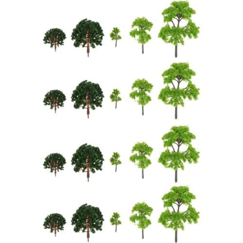Artificial 20x Trees Scenery Model Tree 1/100 DIY Fairy Garden Landscape