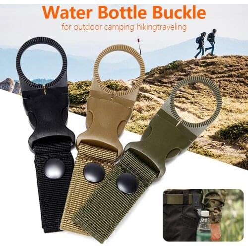 Quickdraw Carabiner Outdoor Hike Water Bottle Buckle Holder Tool Molle Attach Webbing Backpack Hanger Hook Camp Clip Hang Clasp