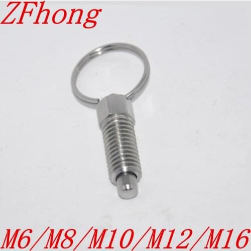 M6 M8 M10 M12 M16 Stainless Steel Retractable Pull Ring Non Locking Indexing plunger Pin