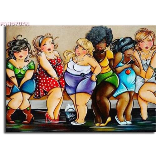 Cartoon Female 5D Diy Diamond Painting Woman Full Drill Cross Stitch Kit Diamond Embroidery Mosaic Home Decoration Accessories