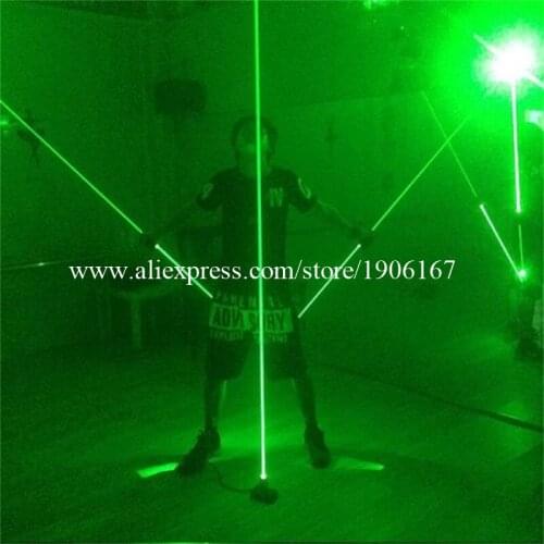 New Design Hand Green Laser Swords Laserman Show Pointers Projector Control By Feet For Stage Laser Dance Show DHL Free Shipping