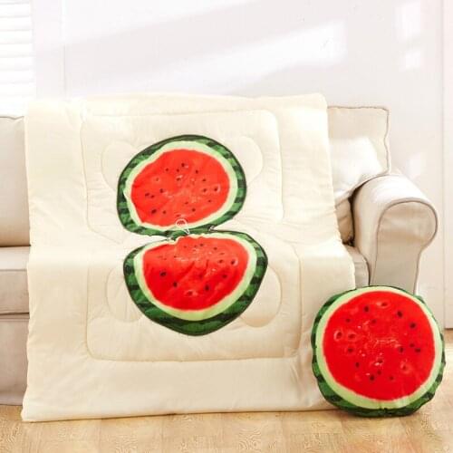 100x150cm Fruits Throw Blanket 3d Watermelon Office Car Cushion Orange Cute Bed Blanket Cotton Filling Summer Autumn Thin Quilt