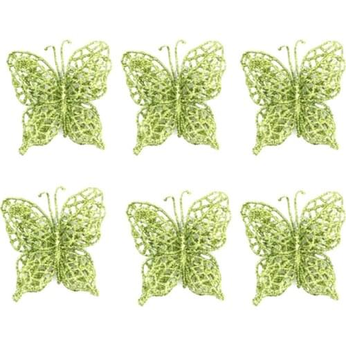 12PCS/Pack Christmas Tree Ornaments High Quality Convenient 3D Simulation Butterflies Pendant Decorations NEW Year Decor