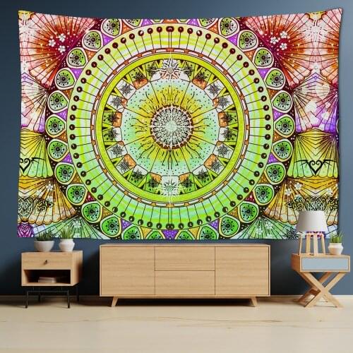 Psychedelic Witchcraft Tapestry Indian Mandala Wall Hanging Rug Blanket Camping Tent Travel Mattress Boho Decor Tapzi Tapestry