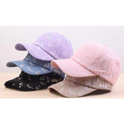 Cotton Cartoon Cat Casquette Baseball Cap Adjustable Snapback Hats For Men And Women