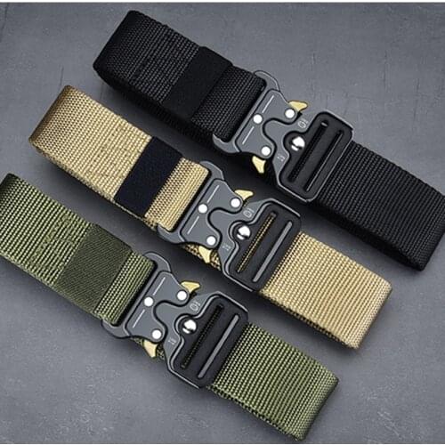 Mens Belt Army Outdoor Hunting Tactical Multi Function Combat Survival High Quality Marine Corps Canvas For Nylon Male Luxury