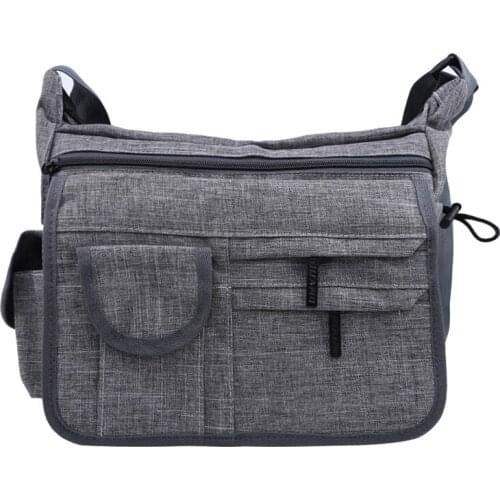Retro Travel mens Shoulder Bag Flip Solid Color Casual Messenger Canvas Fashion Zipper Multifunctional mens Shoulder Bag