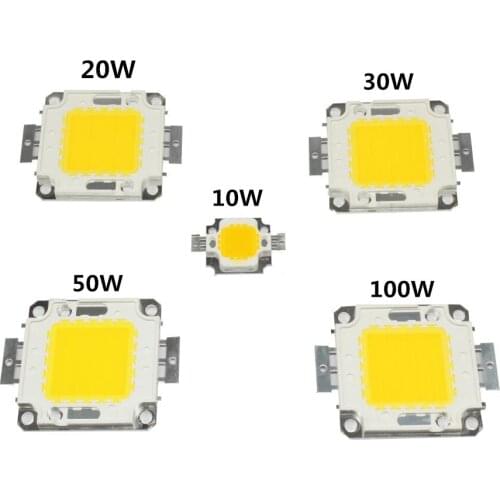 Warm White 10W 20W 30W 50W 100W LED light Chip DC 12V 36V COB Integrated LED lamp Chip DIY Floodlight Spotlight Bulb