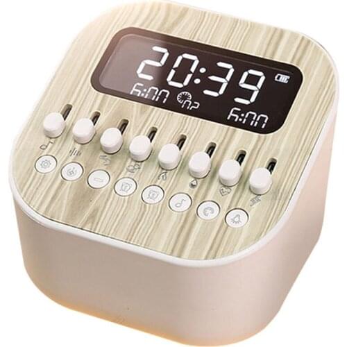 Silent Bedside Alarm Clock With Night Light Electronic Intelligent Music Alarm Clock Sleeping Aid Help Sleep Alarm Clock