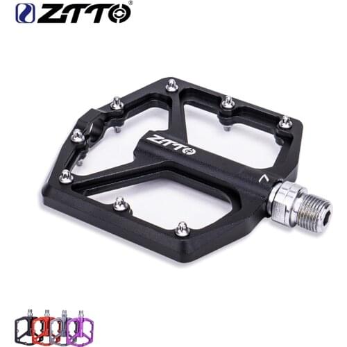 ZTTO MTB Ultralight Bike Pedal Flat CNC Aluminum Alloy AM Enduro Road Bicycle Smooth Bearings 9/16 Thread Large Area For Gravel