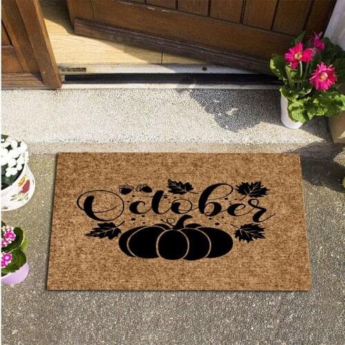 Minimalist Style Printed Entrance Doormat Welcome Mat Kitchen Carpet Absorbent Anti-Slip Bathroom Rugs Indoor Outdoor Foot Pad