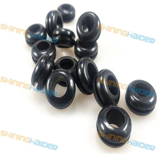 1000PCS inner diameter 5mm opening hole 7mm black and white color PVC grommets PVC cable protector PVC protect ring