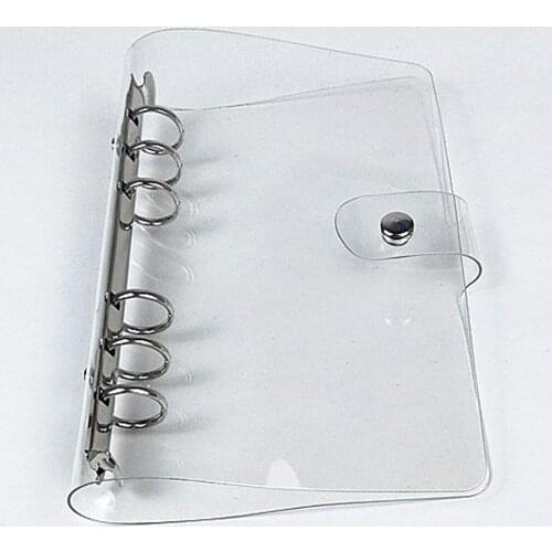 A5 A6 A7 Notebook Clip Matte Translucent 6 Hole Notepad Binder Binding Cover Scrapbook Photo Album File Folder