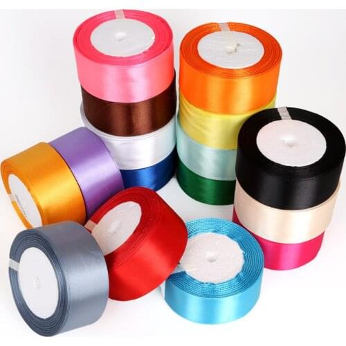 25 Yards 38mm Pretty Silk Satin Ribbons For DIY Wedding Party Decoration Invitation Card Gift Wrapping Scrapbooking Supplies