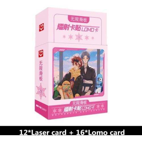 28 Pcs/Set Anime SK8 The Infinity Laser Lomo Card Miya, Reki Mini Cartoon Greeting Cards Message Card Fans Gift