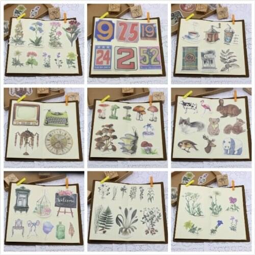 30pcs Vintage Designs Vellum Stickers for Scrapbooking Happy Planner/Card Making/Journaling Project