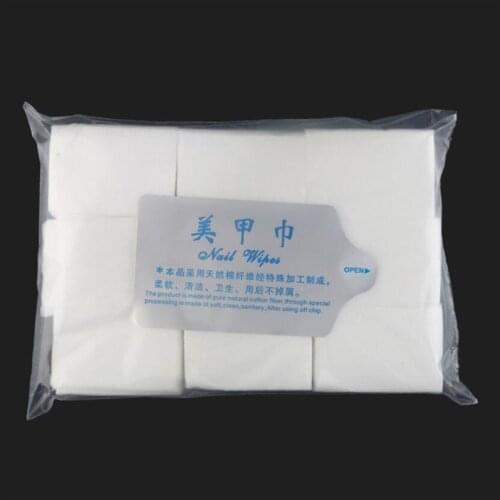 500PCS/Lot Lint-Free Nails Napkins UV Gel Polish Remover Nail Wipes Bath Manicure Gel Wipe 100% Cotton Napkins Nail Art Tools