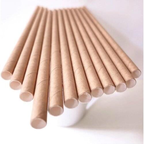 50pcs/set Disposable Paper Straws for Baby Shower Wedding Party Birthday Party Decoration Supplies Vintage Drinking Straws