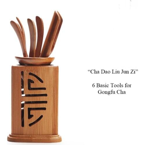 "KingTeaMall" Bamboo "Chadao Liujunzi"( 6 Basic Tools for Chinese Chadao ) 4 Variations Teawares, Teasets, Teatools, Gifts