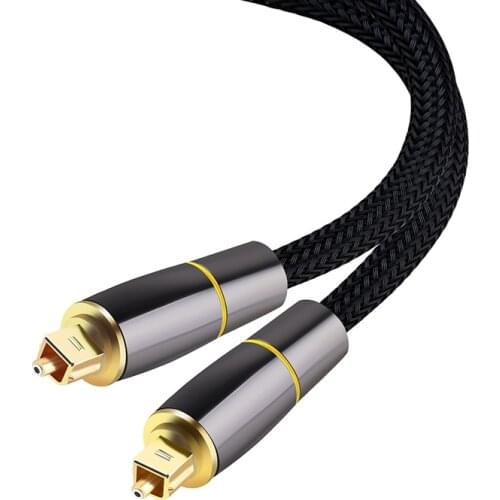 HIFI 5.1 Digital SPDIF Fiber Toslink Optical o Cable 1M for TV Box PS4 Speaker Wire Soundbar Amplifier Subwoofer