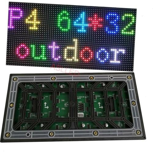 Cheap P4 LED Display Unit Board 256X128mm Outdoor Waterproof SMD2525 HD Full Color P3 P5 P6 LED Display Board Hub75-A Interface
