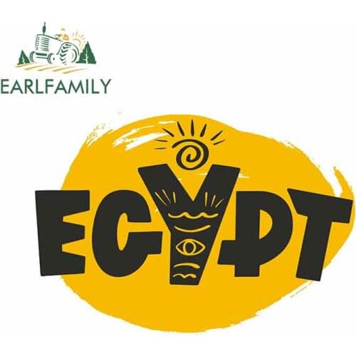EARLFAMILY 13cm x 8.9cm for Egypt Car Stickers Vinyl JDM Waterproof RV VAN Decal 3D Car Accessories Graphics Cartoon Anime Sign