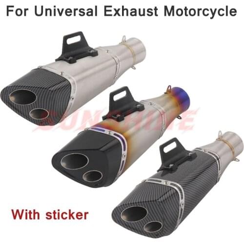 Echappement Moto Escape Exhaust Motorcross Motorcycle Muffler Pitbike Slip on Modified For Kawasaki Ninja400 R11 R77 MT03 R6 R25