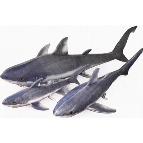 Fancytrader Emulational Animal Plush Shark Toy Realistic Giant Stuffed Big White Shark Doll Pillow Best Birthday Christmas Gift