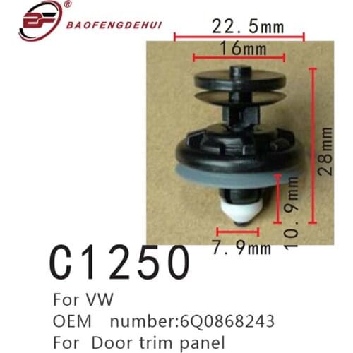 Clips For Volkswagen Car Fastener 6q0868243 Door Trim Panel Positioning