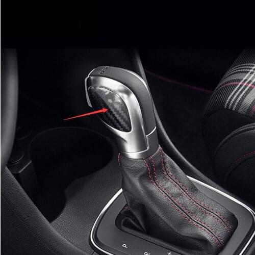 Car styling shift lever cover gear shift knob head carbon fiber sticker for VW volkswagen B8 passat CC GOLF MK7 Tiguan JETTA