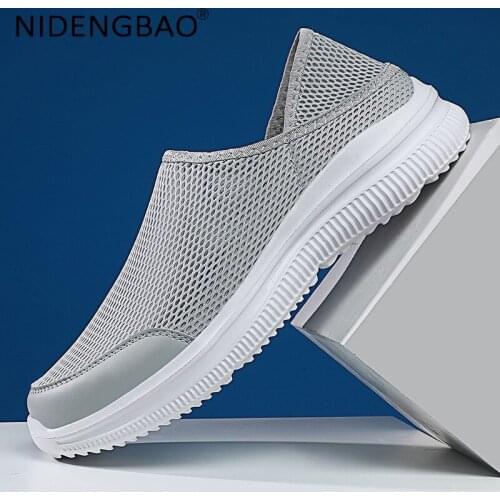 Lightweight Men Walking Shoes Loafers Mesh Breathable Soft Flat Sneakers Comfortable Slip On Running Casual Shoes Size 39-48