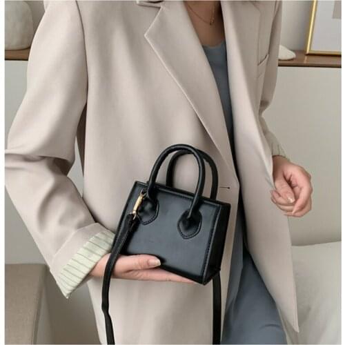 Small Square Bag Luxuy Brand PU Leather Shoulder for Women 2021 Designer Mini Crossbody Purse And Handbags Sac De Luxe Femme