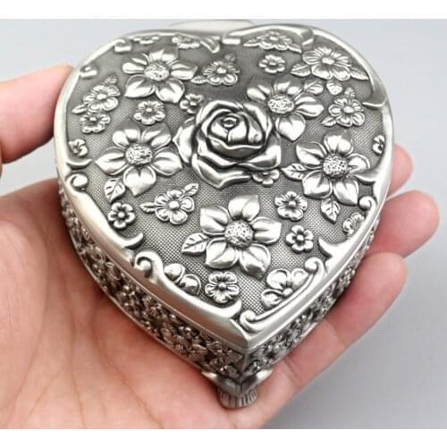 ROSIKING Emboss Alloy Metal Music Box Wind Up and Golden Movement Music Box for Christmas/Birthday/Valentines Day