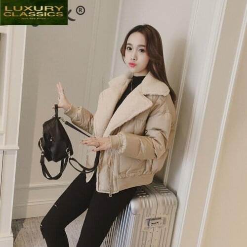 Fashion Winter Jacket Korean Women 2021 Velvet Collar Short Clothes Cotton Coat Ladies Thick Parkas Chaqueta Mujer LWL819
