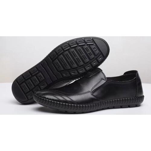 2021 work trend versatile autumn British casual shoes mens frosted leather shoes mens waterproof and antiskid work shoes