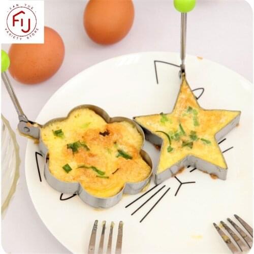 New 5 Style Stainless Steel Fried Egg Shaper Pancake Mould Omelette Mold Frying Egg Kitchen Accessories Gadget Cooking Tools