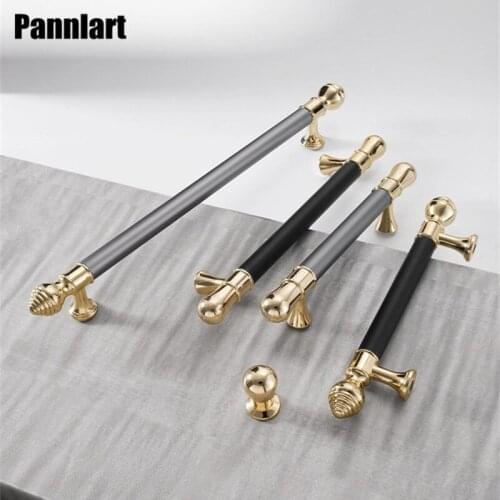 Pannlart 1 Pc New Modern Cabinet Door Handles Nordic Light Luxury Gold Kitchen Cupboard Pulls Drawer Knobs Furniture Hardware