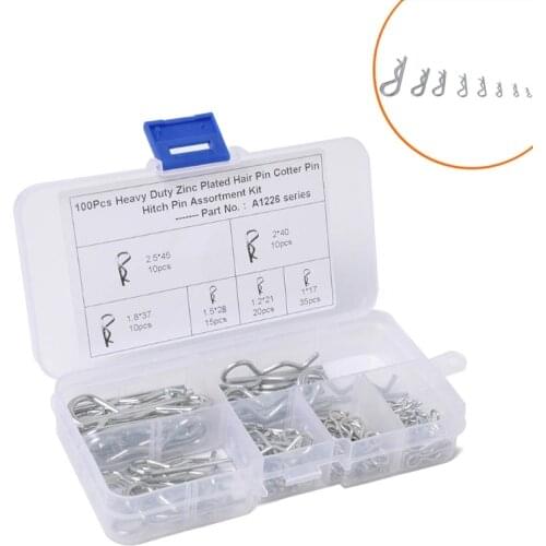 R Clips Key Fastner Fitting Set Retaining Pins Use with Tractors Farm Equipment Ideal for Home Office and Business Use