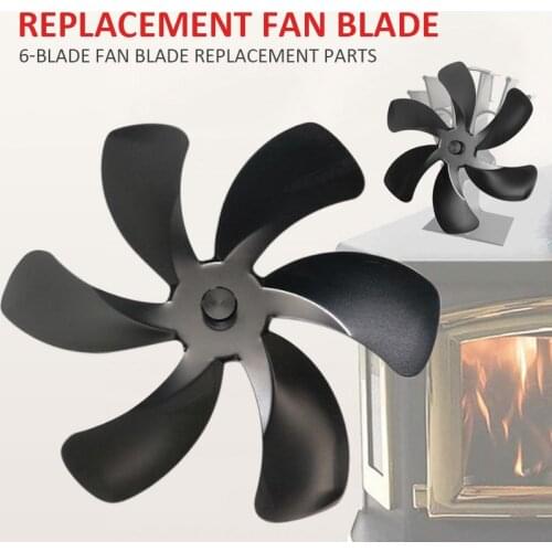 6 Blades Stove Fan Blade Heat Powered Stove Fan Home Fireplace Fan Efficient Heat Distribution Accessories
