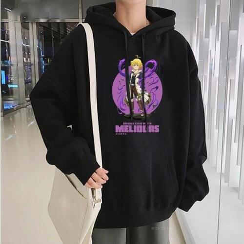 Anime The Seven Deadly Sins Hooded Sweatshirts Men/women Fashion Purple Meliodas Dragons Sin Of Wrath Harajuku Manga Sweatshirt