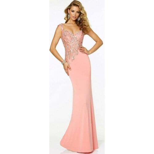 Elegant Formal Long Mermaid Evening Dresses 2015 Party Evening Elegant Gowns vestido de festa longo robe de soiree abendkleider