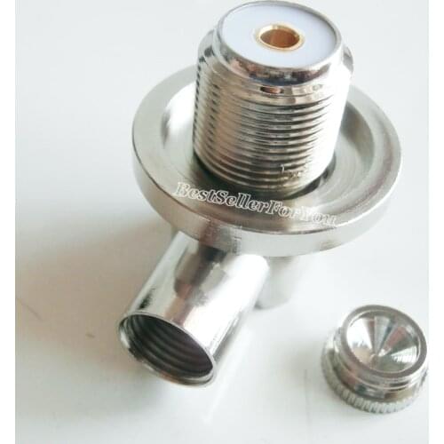 1Piece UHF SO239 Female Right Angle RA For Radio Solder RG5 RG6 LMR300 RG304 RF Connector