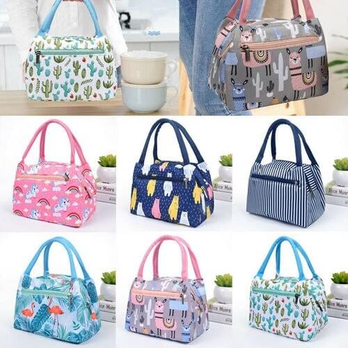 2021 New Hot Fashion 1Pc Thermal Insulated Lunch Box Waterproof Print Picnic Lunch Bag Outdoor Travel Storage Bags