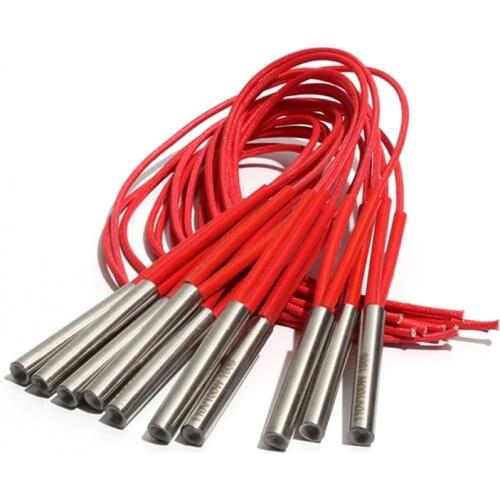 10PCS 12mm 50~60mm 201SUS Single Head Dual Heating Tube 110V/220V/380V Cartridge Heater 150W/160W/170W/180W