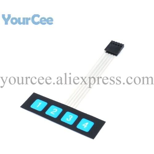 10 pcs 1x4 4 Key Matrix Membrane Switch Keypad Keyboard Control Panel SCM Extended Keyboard Super Slim for Arduino